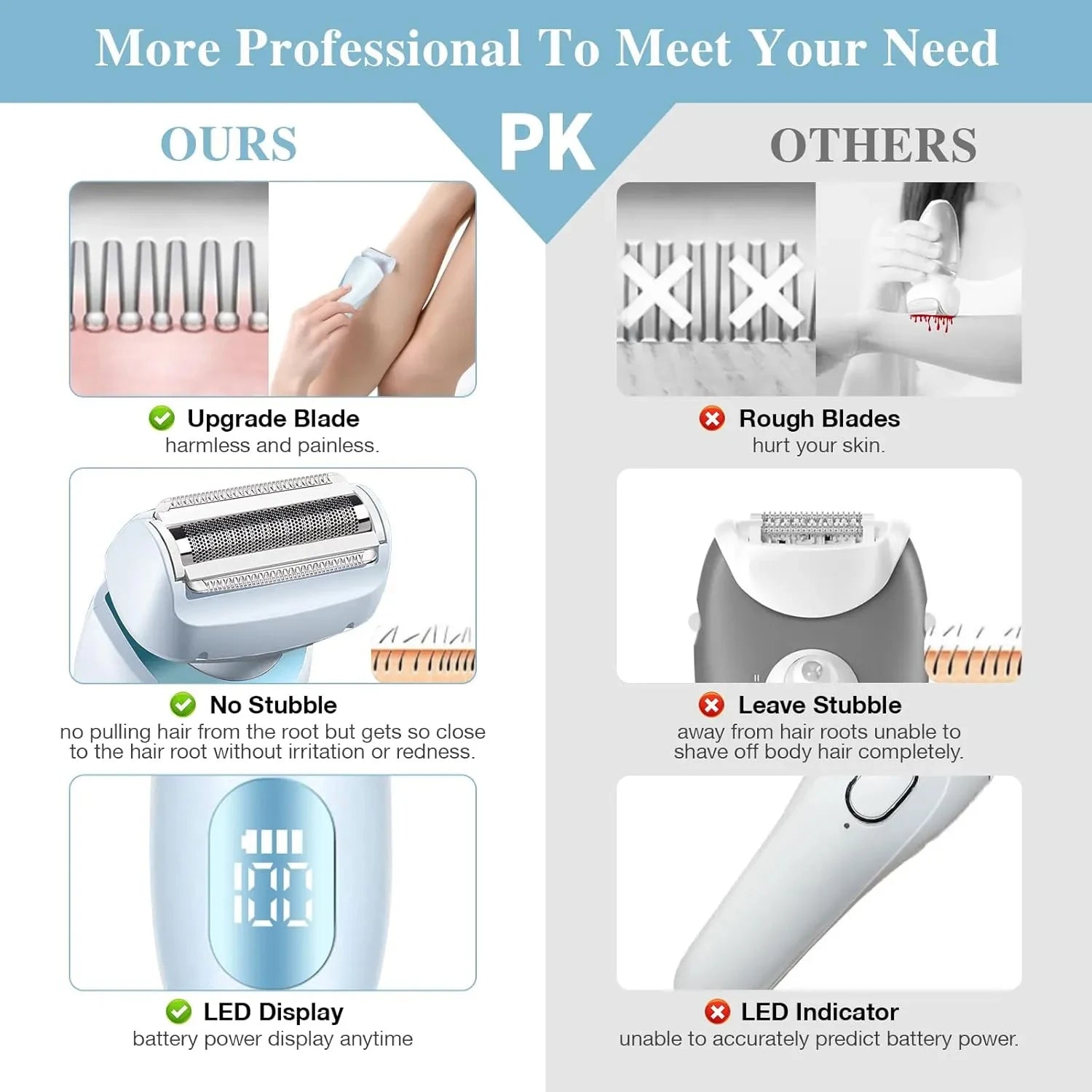 2 In 1 Bikini Trimmer Face Shavers Hair Removal