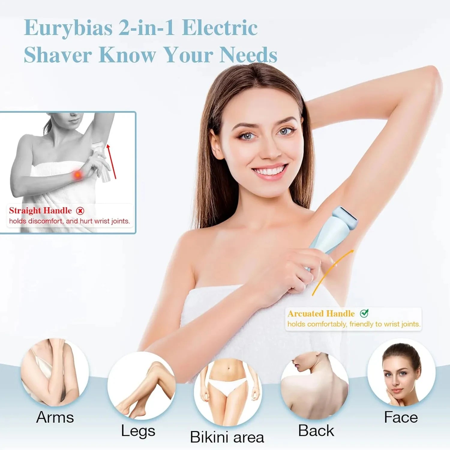 2 In 1 Bikini Trimmer Face Shavers Hair Removal